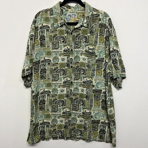 Big Dogs Shirts Big Dogs Men Shirt Short Sleeve Size Xl Green